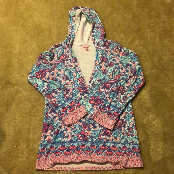 Lilly Pulitzer Tops - Size L Lilly Pulitzer Hooded Tunic Cover up
